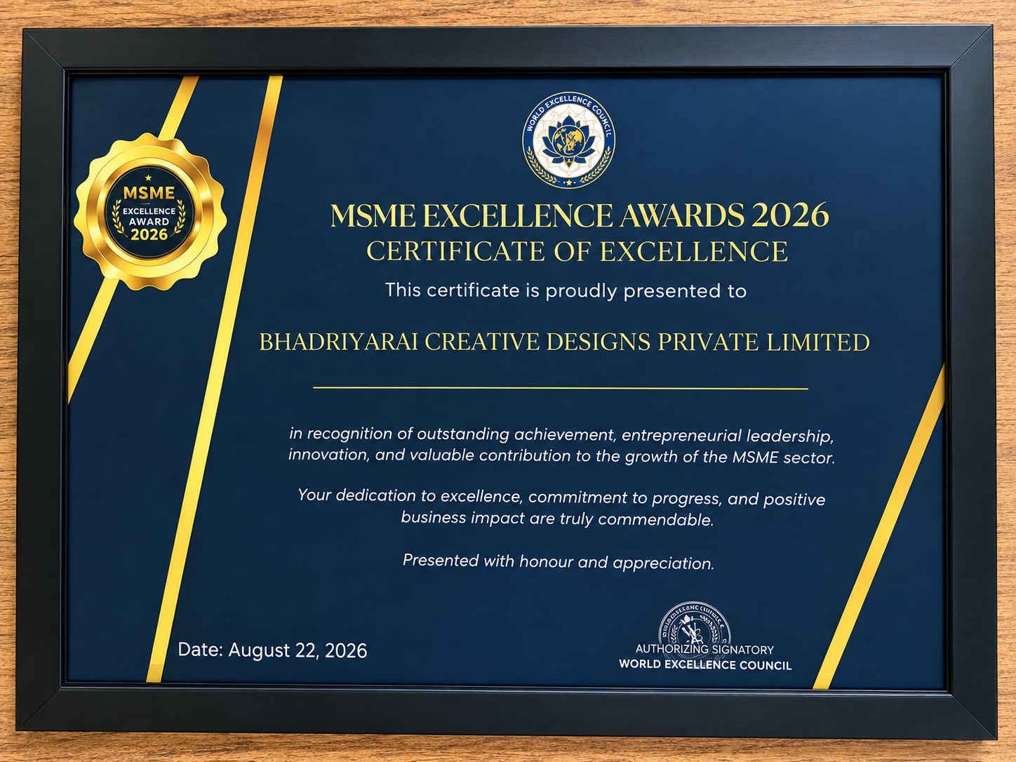 BR Creative Designs additional award recognition 4