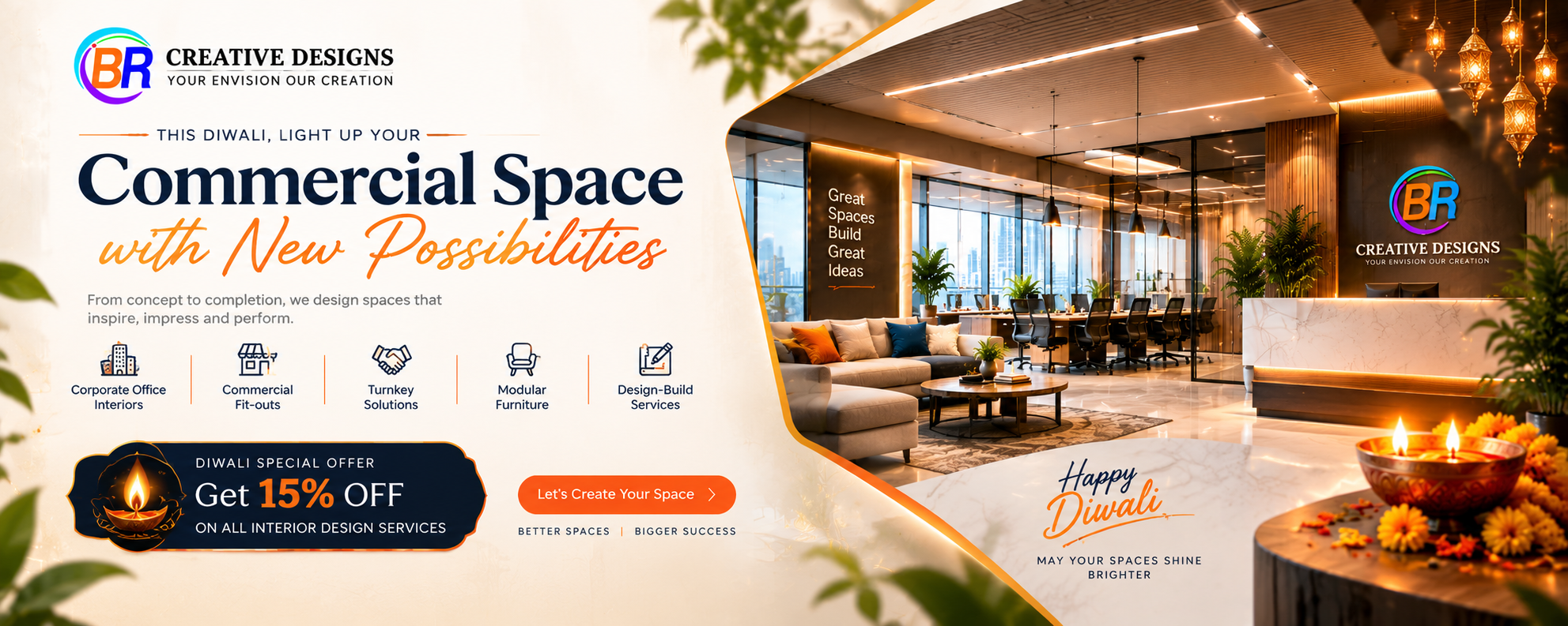 BR Creative commercial interior design and turnkey solutions