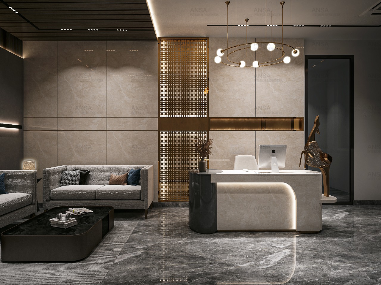 Corporate office interior design in One Horizon Center Gurgaon